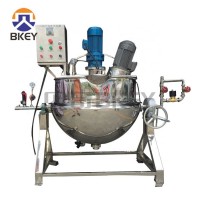 New Design With Great Price Automatic Industrial Cooker Jacketed Cooking Kettle with Mixer